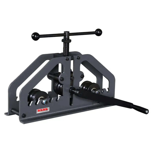 Three Roll Tube Roller Bender For 1.5 Inch Pipe And 2 Inch Tube With 20 Inch And 60 Inch Radii, shown side view