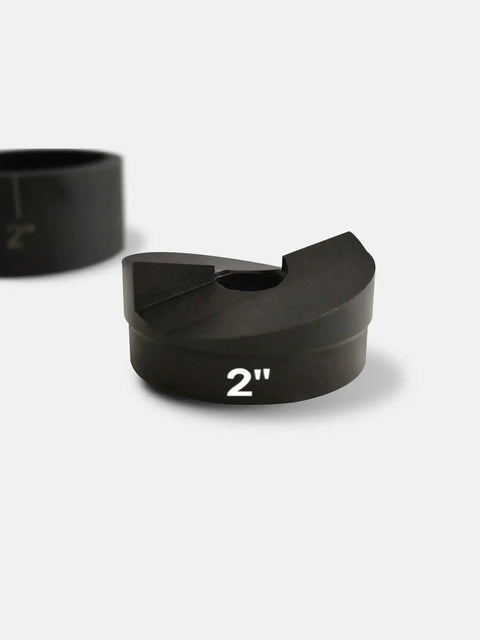 2 Inch Conduit Punch and Die Set for Hydraulic Knockout Driver, 2.42 Inch Actual Hole Size, close-up of punch piece