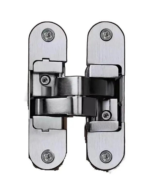 3D Adjustable Hidden Door Hinge For Invisible And Folding Doors Cross Hinge 180 Degree Flat Mount Zinc Alloy