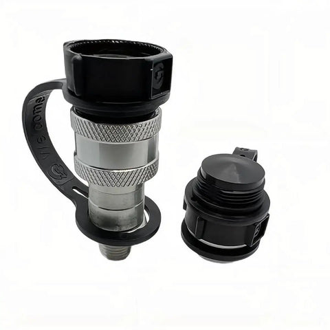 Heavy Duty One Quarter Inch NPT Hydraulic Quick Connect Set For Ten Thousand PSI High Pressure And High Flow With Two Couplers