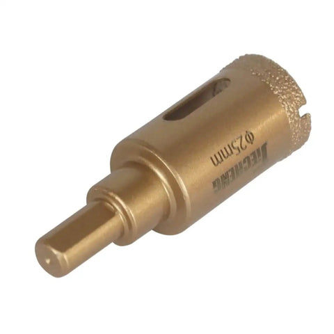 Brazed Diamond 1 Inch Hole Saw With Center Drill Bit for Ceramic Porcelain Tile Glass 25mm Cutting Depth 35mm Shank 9.5mm Handle