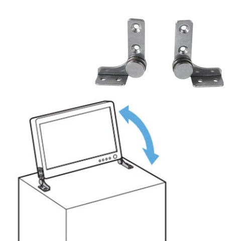 2 Pack Flip Hinge Damper With Screws, Heavy Duty 2.0 Nm Torque Torsion Shaft Hinge, 304 Stainless Steel shown with installation diagram