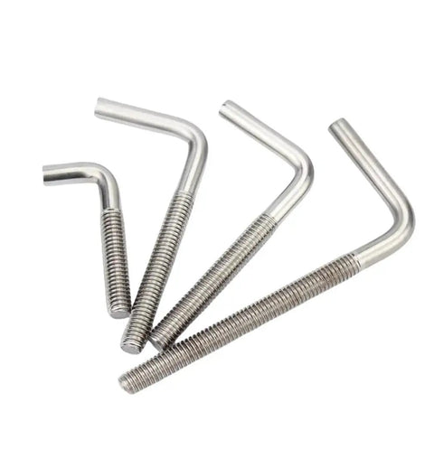 L Shape Foundation Bolts 304 Stainless Steel Right Angle Anchor Bolt With Long Square Bend Screws M4 M5 M6 M8 M10 M12