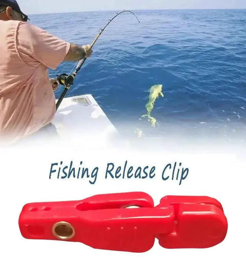 Angler offshore with fish and Eight Pack Heavy Tension Snap Weight Trolling Release Clips for Planer Boards by Funornam.