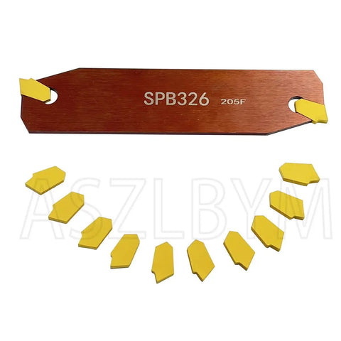 Lathe Grooving Cutoff Tool SPB26-3 with 12 Pro Grade SP300 Carbide Inserts and SMBB1626 Blade Plate for CNC turning
