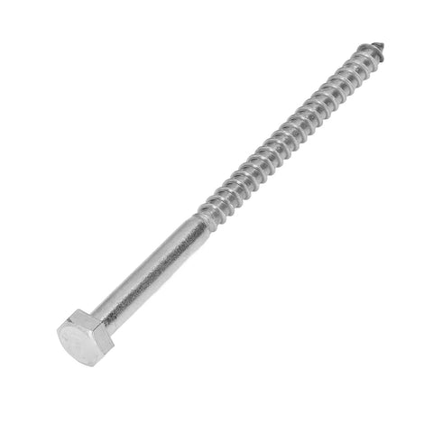 Stainless Steel Half Thread Wood Hex Lag Screws Self Tapping Fasteners For Carpentry Built Tough With High Hardness And Durability DIN 571 Standard M8 130Mm
