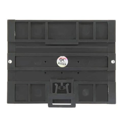 FX1N-20MR PLC Controller Module with relay output, back view showing rugged design and QC passed mark for industrial control applications.