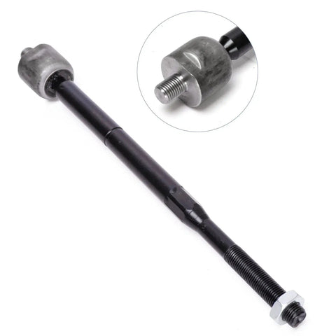 LCWRGS front suspension tie rod end, black steel rod with threaded stud and mounting nut