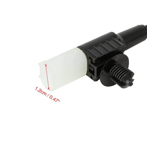 Front brake pad wear sensor for Land Rover Range Rover Sport (2005–2019); white plastic connector on black sensor housing.