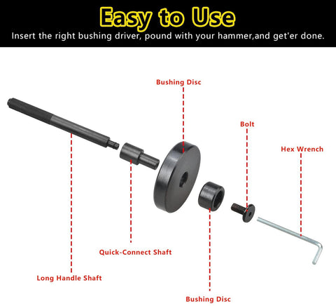 52-Piece Bushing Bearing Seal Driver Tool Set 3/4" to 2-15/16"