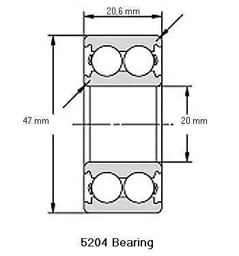 5204 Bearing Angular contact 5204
