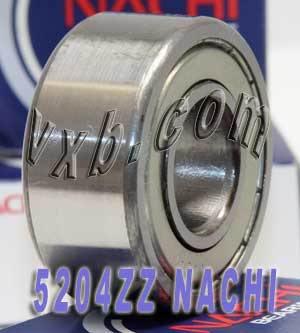 5204ZZ Nachi 2 Rows Angular Contact Bearing 20x47x20.6 Bearings - VXB Ball Bearings