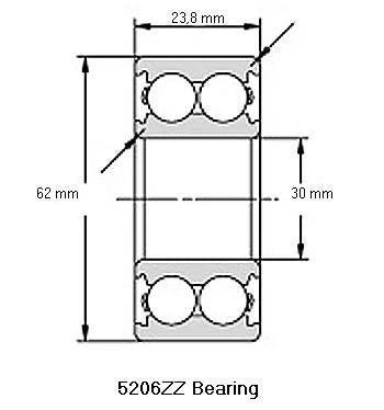 5206ZZ Bearing Angular contact 5206ZZ