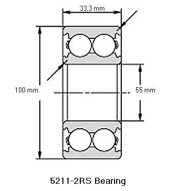 5211-2RS Bearing Angular contact 5211-2RS - VXB Ball Bearings
