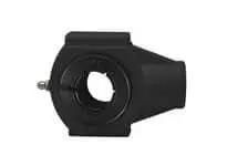 1-3/16 in (30.16 mm) sealed hanger bearing UEHPL206-19B, black thermoplastic housing, ball bearing insert, front view