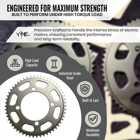 54T Rear Wheel Sprocket For 35 Chain Compatible Fits Mini Bikes Pit Bikes And Electric Bikes Black Hardened Steel Beefed Up Replacement