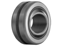 Side view of single PB14 spherical bushing insert, lubrication-type pillow ball in high-carbon steel for linear slide units.
