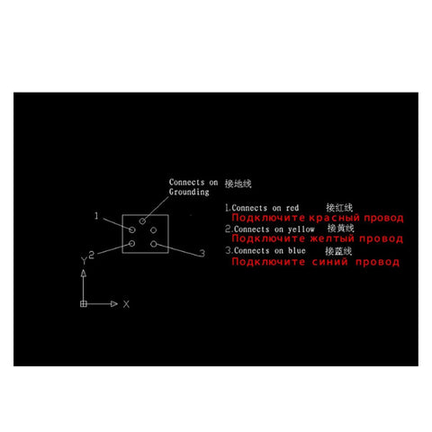 Wiring diagram for Beefy 5.5kW Air Cooled Spindle Motor With ER25 Collet Ceramic Ball Bearings Four Pieces Ultra High Precision 0.01mm