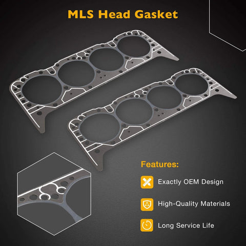 5.7L Engine Head Gasket Set With RTV Silicone Gasket Maker For Mercruiser Volvo Penta Crusader GM Marine V8 Motors Precise Head