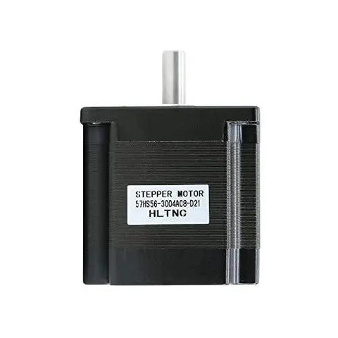 Front view of 57x57mm Stepper Motor 1.2Nm 3A 1.8 Degree 57HS56 for CNC Milling, showing label and metal shaft.