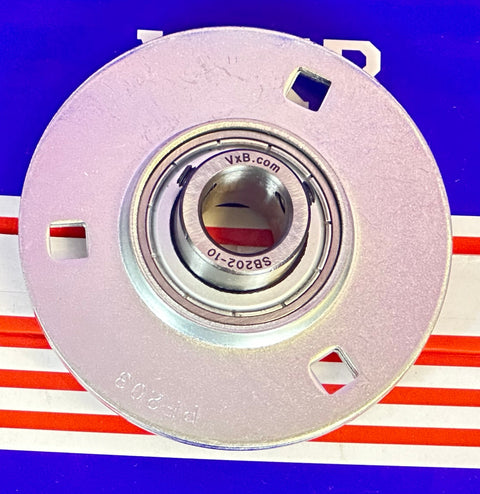 SBPF202-10 5/8 Pressed Steel Bearing 3-Bolt Flanged Mounted Bearing