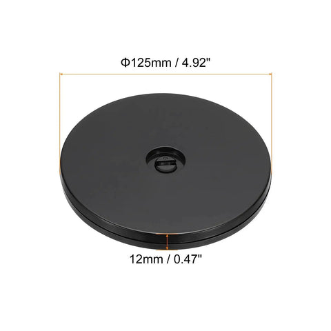 5 Inch Heavy Duty Rotating Swivel Stand With 360 Degree Rotation Lazy Susan Turntable 125mm Outer Diameter For Models Plants TV Monitors Computers Up To 10kg Durable Acrylic And Stainless Steel Bead Construction Black