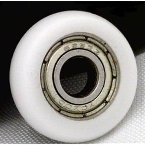 5mm Bore Bearing - 17mm White Plastic round Tire 5x17x6mm