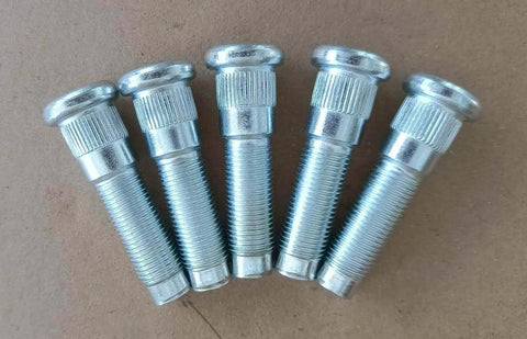 5PCS Bolts 610-389 9/16-18 Thread Wheel Stud Bolt -0.666 in. Knurl, 2.34 in. Length for Dodge Ram