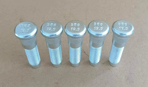5PCS Bolts 610-389 9/16-18 Thread Wheel Stud Bolt -0.666 in. Knurl, 2.34 in. Length for Dodge Ram 1999-2011 front view