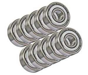 5x10 Shielded 5x10x4 Miniature Bearing Pack of 10 - VXB Ball Bearings