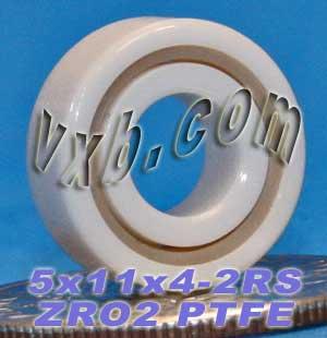 5x11x4 ZrO2 Full Ceramic Sealed Miniature Bearing - VXB Ball Bearings