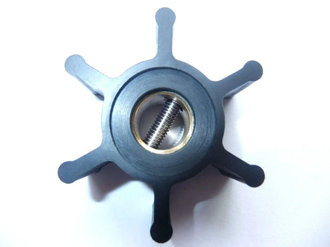 09-1026B Flexible Impeller with Brass Hub for Jabsco Johnson Volvo Inboard Engine Water Pump, 6-Blade Design