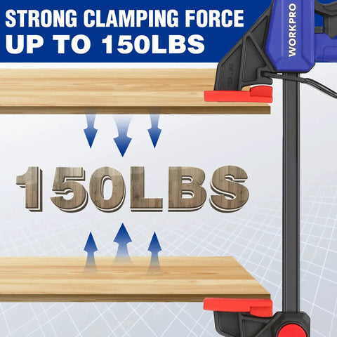6 Inch Light Duty Bar Clamps For Woodworking One Hand Clamp Spreader Quick Change F Clamps With 150 Lbs Clamping Power