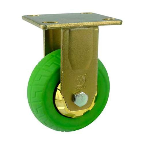 6" Inch Heavy Duty Caster Wheel 617 pounds Fixed Thermoplastic Rubber Top Plate - VXB Ball Bearings