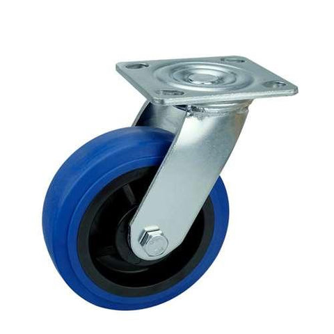 6" Inch Heavy Duty Caster Wheel 617 pounds Swivel Thermoplastic Rubber Top Plate - VXB Ball Bearings