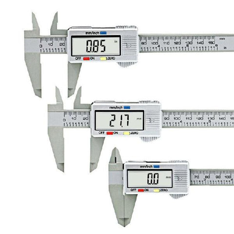 6" inch LCD 150mm Digital Electronic Plastic Vernier Caliper - VXB Ball Bearings