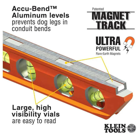 Compact 6-Inch magnetic torpedo level with a V-groove for conduit work featuring high-visibility vials and magnet track details.