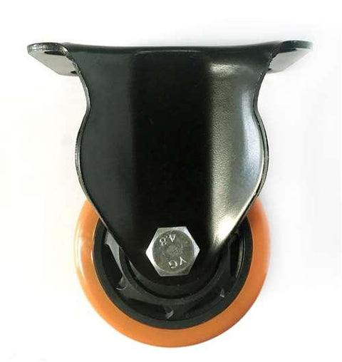 6" Inch Medium Duty Caster Wheel 772 pounds Fixed Polyurethane and Polypropylene Top Plate - VXB Ball Bearings