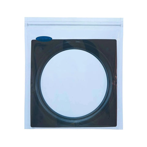 6 Inch Heavy Duty Steel Lazy Susan Turntable in packaging, square low profile rotating tray with steel ball bearings, zinc plated