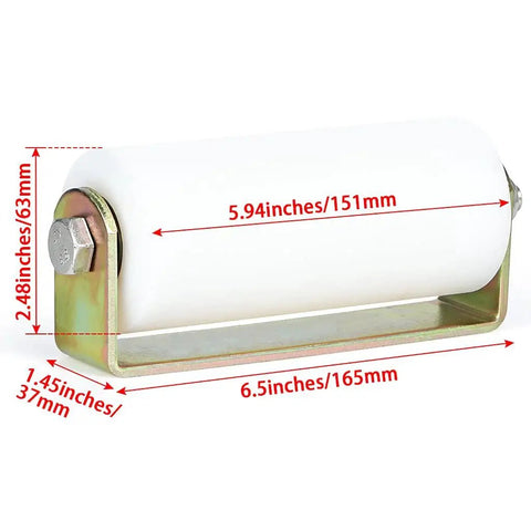 2 Pack 6 Inch UHMW Nylon Gate Roller With C Bracket For Sliding Gates Post Welded Assembly Durable Gate Guide Wheel