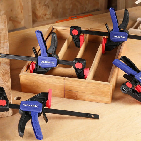 6 Inch Light Duty Bar Clamps For Woodworking One Hand Clamp Spreader Quick Change F Clamps With 150 Lbs Clamping Power