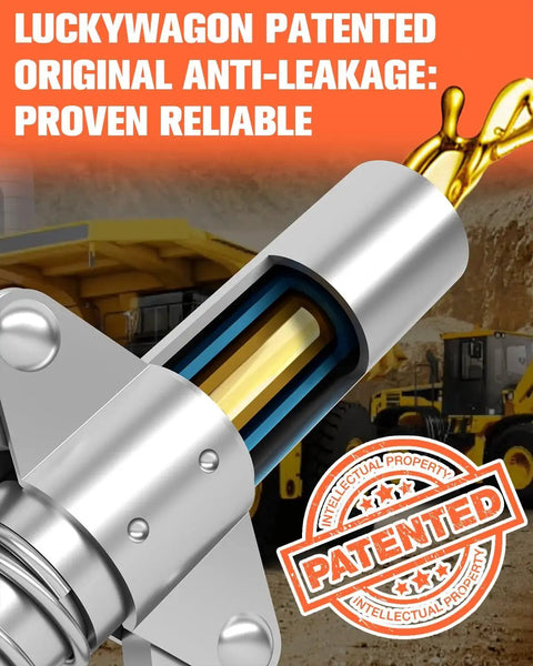 Upgraded 6 Jaw Lock On Grease Gun Coupler With Non Slip Double Handle No Wobble Quick Release And High Pressure Seal Up To 10000 PSI