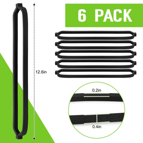Six-pack black silicone vacuum sealer gaskets for Geryon E2900/E2901/E5700, Amazon brand kitchen accessory