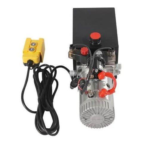 ✝️ 6 Quart Double Acting Hydraulic Pump 12V Hydraulic Power Unit，3KW Powerful Motor,Used For Electric Forklifts And Dump Trucks