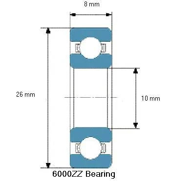 6000ZZ Bearing Deep Groove AKA 60002 20009 Z0009 - VXB Ball Bearings