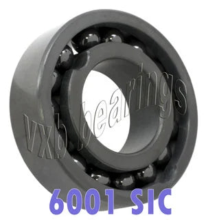 6001 Full Complement Ceramic Bearing SIC Silicon Carbide 12x28x8 - VXB Ball Bearings