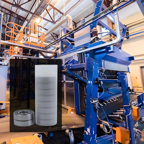 Factory setting with 6001RS Ball Bearing Double Sealed Deep Groove Ball Bearings 28mm/1.1" Outer Dia - 10pcs in the foreground