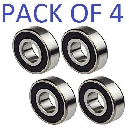 6004-2RS Bearing 20x42x12 Ball Bearing Dual Sided Rubber Sealed Deep Groove (4PCS) - VXB Ball Bearings