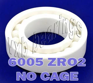 6005 Full Complement Ceramic Bearing 25x47x12 ZrO2 - VXB Ball Bearings