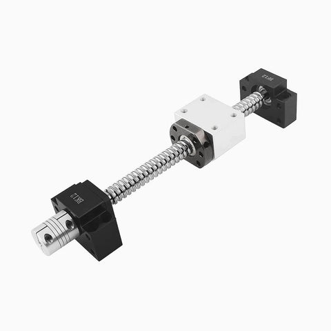 600mm SFU1605 Ball Screw Kit with Metal Ball Nut, Ball Nut Housing, BK BF End Supports and Coupler in white background